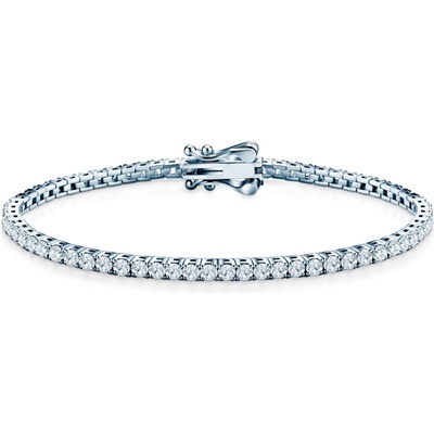 SAVICKI Тенис гривна Luminy 2, 2 мм: сребърна, моисанити