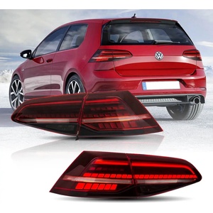  Диодни стопове за VW GOLF 7 (2014-2021) GTI / R look с бягащ мигач - червени