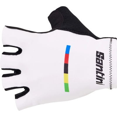 Santini Мъжки ръкавици Santini UCI World Champion Gloves - Bianco (202-8367-0112)