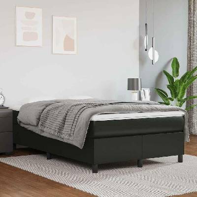 vidaXL Box spring postel s matrací 3144597 umělá kůže černá