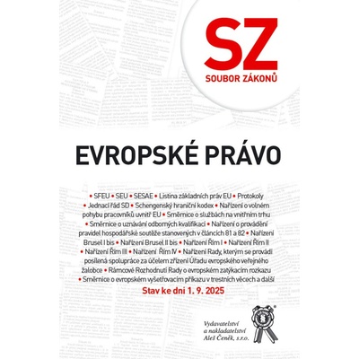 Soubor zákonů. Evropské právo – stav ke dni 1.9.2025 - kolektív autorov