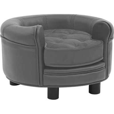 vidaXL Dog sofa 48x32 cm grey pleather 170956