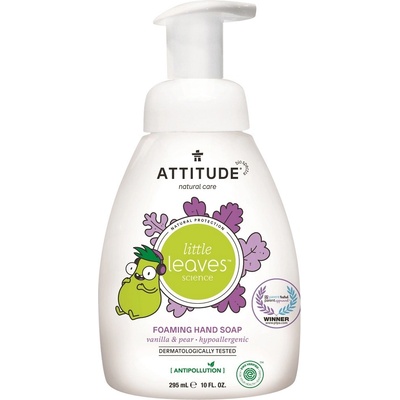 Attitude Little leaves Dětské pěnivé mýdlo na ruce s vůní vanilky a hrušky 295 ml