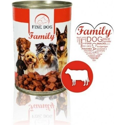 Fine Dog Family s hovězím 6 x 415 g