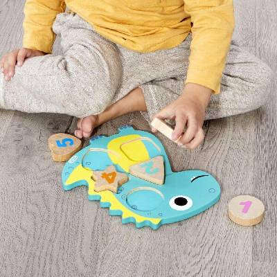 Little Tikes Wooden Critters puzzle s čísly Dinosaurus 0050743652257