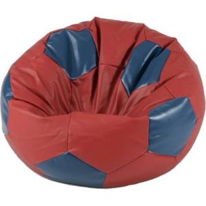 Pufrelax Пуф, топка 400л. Telstar XL - Red & Blue, Еко кожа, Пълнеж от Полистиролни перли (PUF-G-TXL-PVC-REBL)