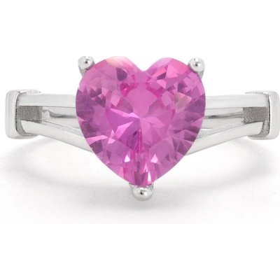 Rafity Stříbrný prsten Pink Passion se zirkonem R0106-11