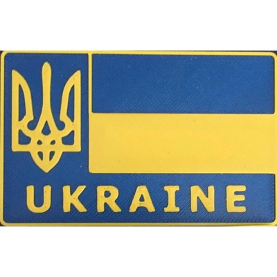 Nášivka vlajka Ukraine-EN plastová velcro malá, barevná
