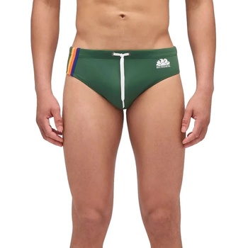 Sundek Бански гащета Sundek Tricolour detail swimming brief - Green (Pine 01)