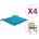 vidaXL Възглавници за столове 4 бр сини 50x50x4 см Оксфорд плат (314046)