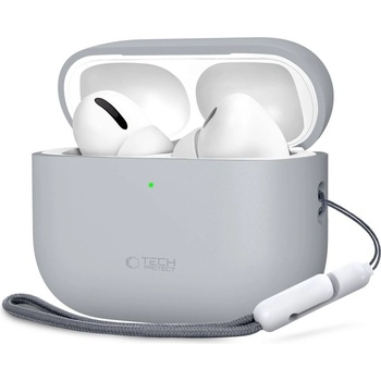 Tech-Protect Силиконов кейс за Apple AirPods Pro 3 от Tech Protect Silicone - Crayon Grey (5906302333059)