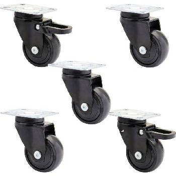 SQUARELY Колелца за самонаторяваща се саксия GrowLARGE черни 5 бр (305-210)