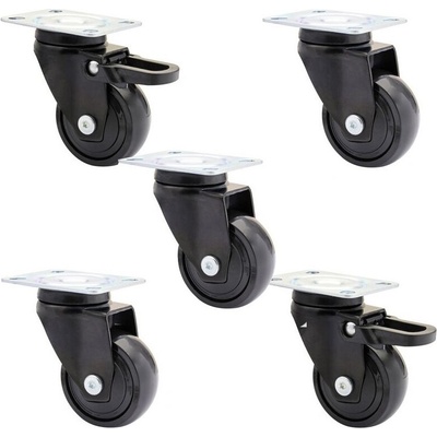 SQUARELY Колелца за самонаторяваща се саксия GrowLARGE черни 5 бр (305-210)