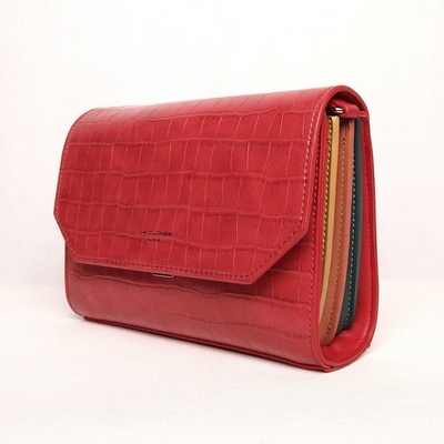 David Jones dámská pevná crossbody kabelka 6524-1 červená