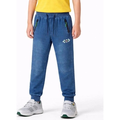 CHLAPECKÉ RIFLOVÉ TEPLÁKY DO GUMY Modrá – Zbozi.Blesk.cz