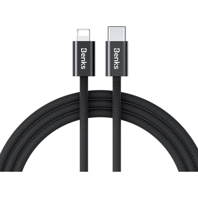 Benks D46 Typ C na Lightning - PD 27W 3A, 2m, černý