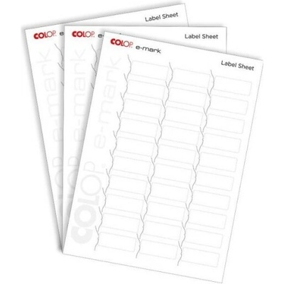 COLOP e-mark® label sheets 48 x 18 mm, 10 x A4 /30xlabel na archu