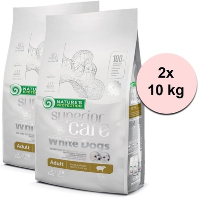 Nature's Protection SC White Dog Adult Lamb Small & Mini 2 x 10 кг