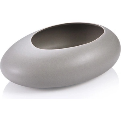 Tescoma FANCY HOME Stones 907964.43 Oválny nízky kvetináč FANCY HOME Stones sivá