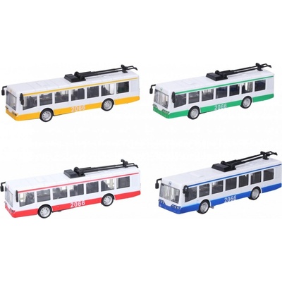 Wiky Kovový trolejbus s efektami 16cm žltá