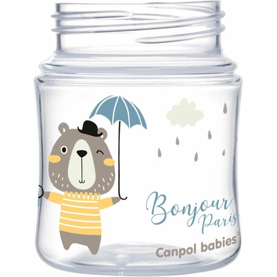 Canpol Babies lahev se širokým hrdlem Bonjour Paris modrá 120ml