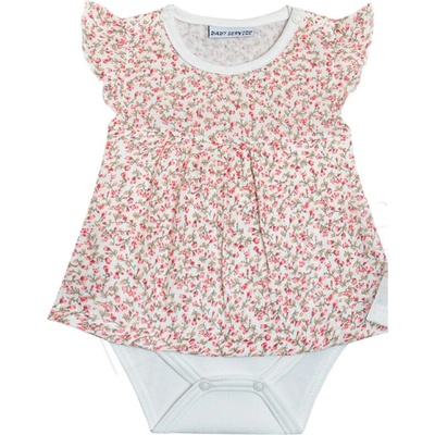 Baby Service Dojčenské body/šaty krátky rukáv mušelín potlač