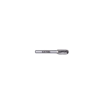 EXTOL INDUSTRIAL 8703724 fr?za karbidov?, v?lcov? s kulov?m ?elem, pr.10x20mm/stopka 6mm,sek st?edn? (double-cut)