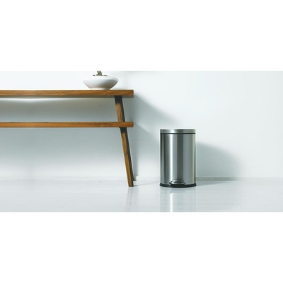 EKO-Europe EKO Кош за отпадъци с педал LUNA - 3 литра - мат (EKO 921903 - Matt s/s)