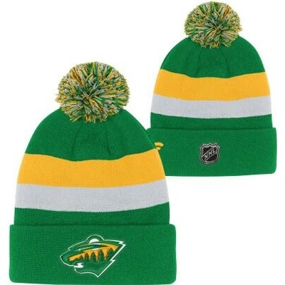 Outerstuff Dětská zimní čepice Minnesota Wild NHL Cuffed Beanie With Pom