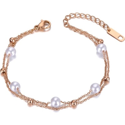 Victoria Filippi Stainless Steel perlový Juanito Gold chirurgická ocel NRB20013-2/10 Zlatá