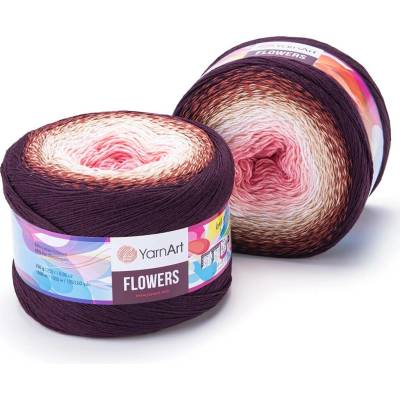 Yarn Art příze Flowers 319 růžová, béžová, fialová