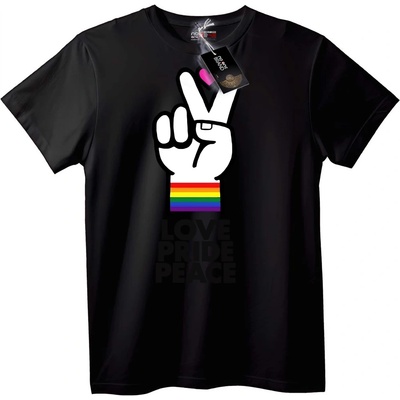 NOONEBRAND Тениска Pride мир и любов - S, White