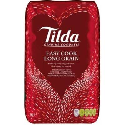 Tilda Předvařená Dlouhozrnná rýže Easy Cook Long Grain Rice 2 kg