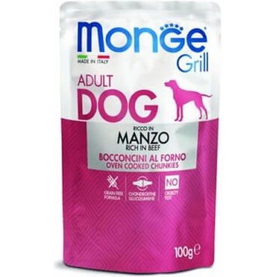 Monge Grill Chunkies with Beef - Пауч за кучета с Телешко - 100гр