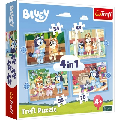 Trefl Пъзел Trefl 4 в 1 - Блуи (34635)