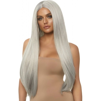 Leg Avenue Long Straight Center Part Wig Grey