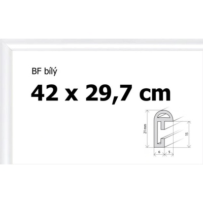 BFHM Plastový rám na puzzle 42x29 7cm A3 biely