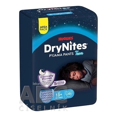 DryNites Huggies XL pre chlapcov 13+ 48-60 kg 20 ks