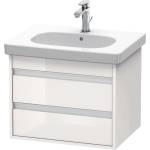 Duravit Ketho - Шкафче за умивалник 48x60x46 см, 2 чекмеджета, лъскаво бяло KT665002222 (KT665002222)