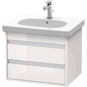 Duravit Ketho - Шкафче за умивалник 48x60x46 см, 2 чекмеджета, лъскаво бяло KT665002222 (KT665002222)