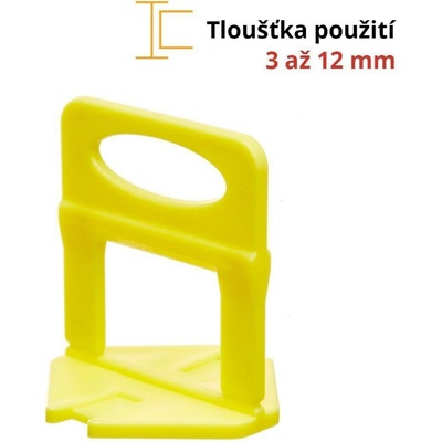 Levelys spony 2 mm, 100 ks žlutá SP1102
