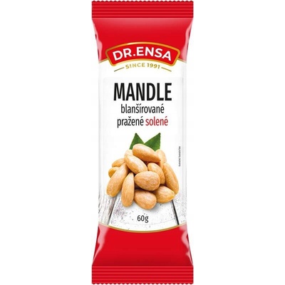 Dr. Ensa BLANŠÍROVANÉ MANDLE PRAŽENÉ SOLENÉ 60 g