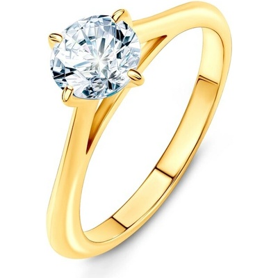 Savicki Zásnubný prsteň The Light žlté zlato diamant DL R3 2 Z