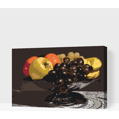 Vymalujsisam.cz Malování podle čísel Mísa plná ovoce Velikost 40 x 60 cm Rámování Na kartonové desce