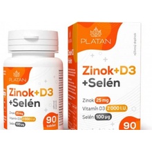 Platan Zinok + Vitamín D3 + Selén 90 tabliet