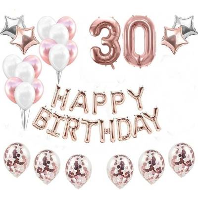 Balónkový set HB rosegold číslo 30