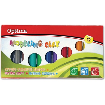 Image 1 of Optima Пластилин Optima, 12 цвята, 200g (25713-А)