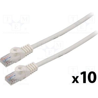 Lanberg PCU6-20CC-0300-W Patch U/UTP Cat 6 RJ45 vidlice z obou stran lanko CCA