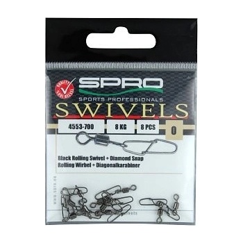 Spro obratlík s Karabínkou Rolling swivel + Diamond Snap veľ.2