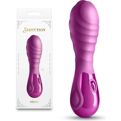 Вибратор с вълнообразна текстура, 13, 8см. - Seduction Chloe Pink (NSTOYS1107)